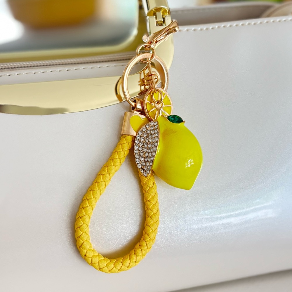 Lemon Bag Charm Keychain